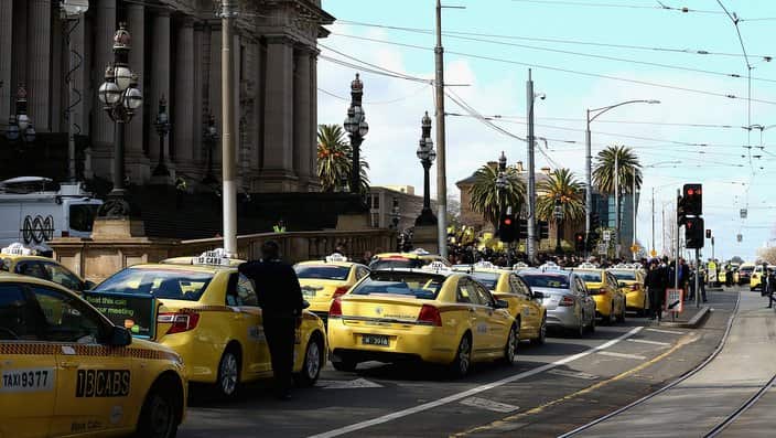Melbourne Transport Network Disrupted As Taxi And Tram Drivers Strike