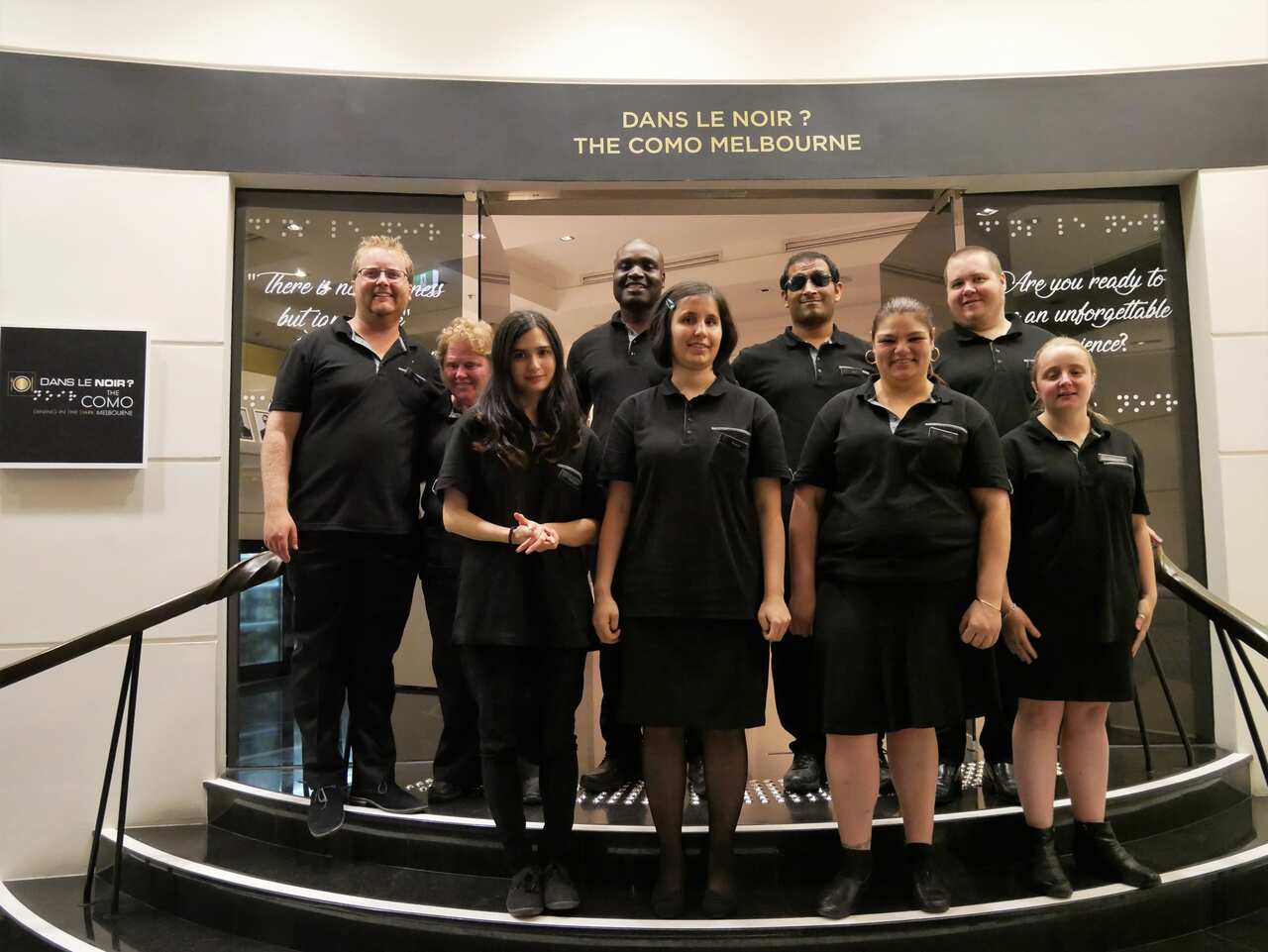 The team of waiters at Melbourne's Dans le Noir