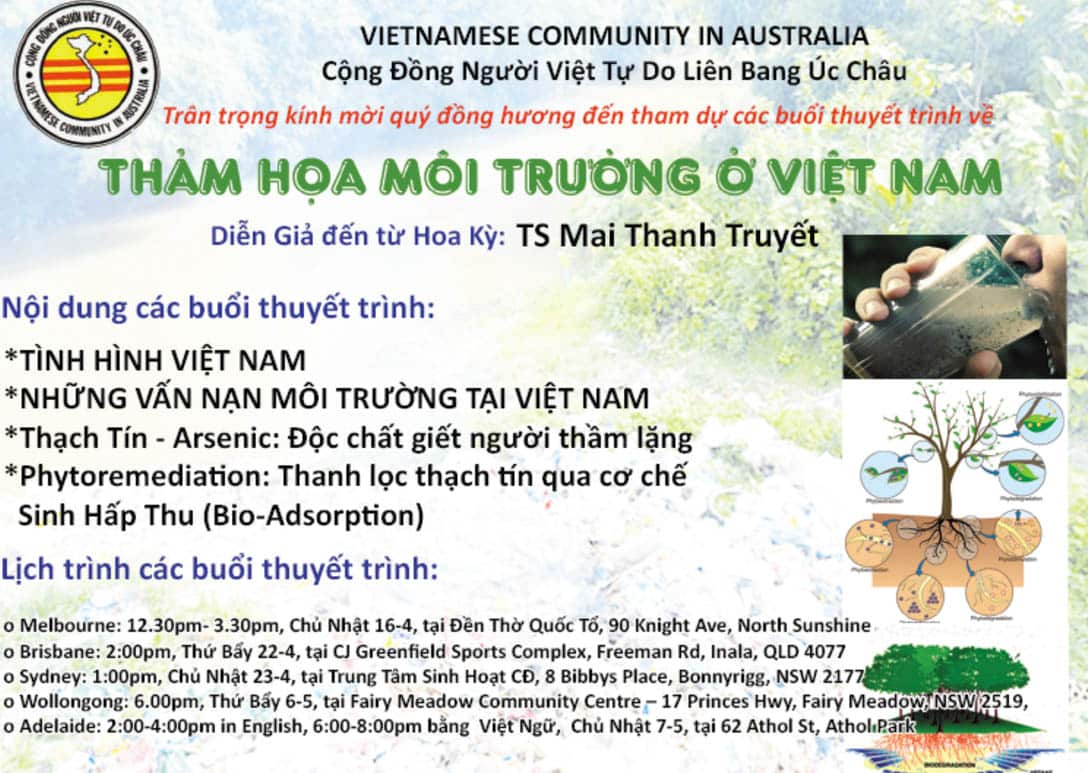 Chương trình của TS Mai Thanh Truyết tại Úc
