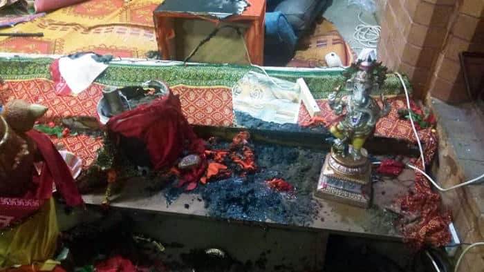 Hindu temple vandalised