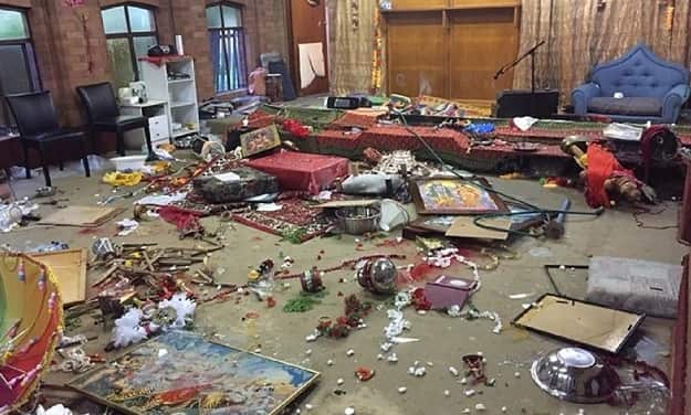 Hindu temple vandalised