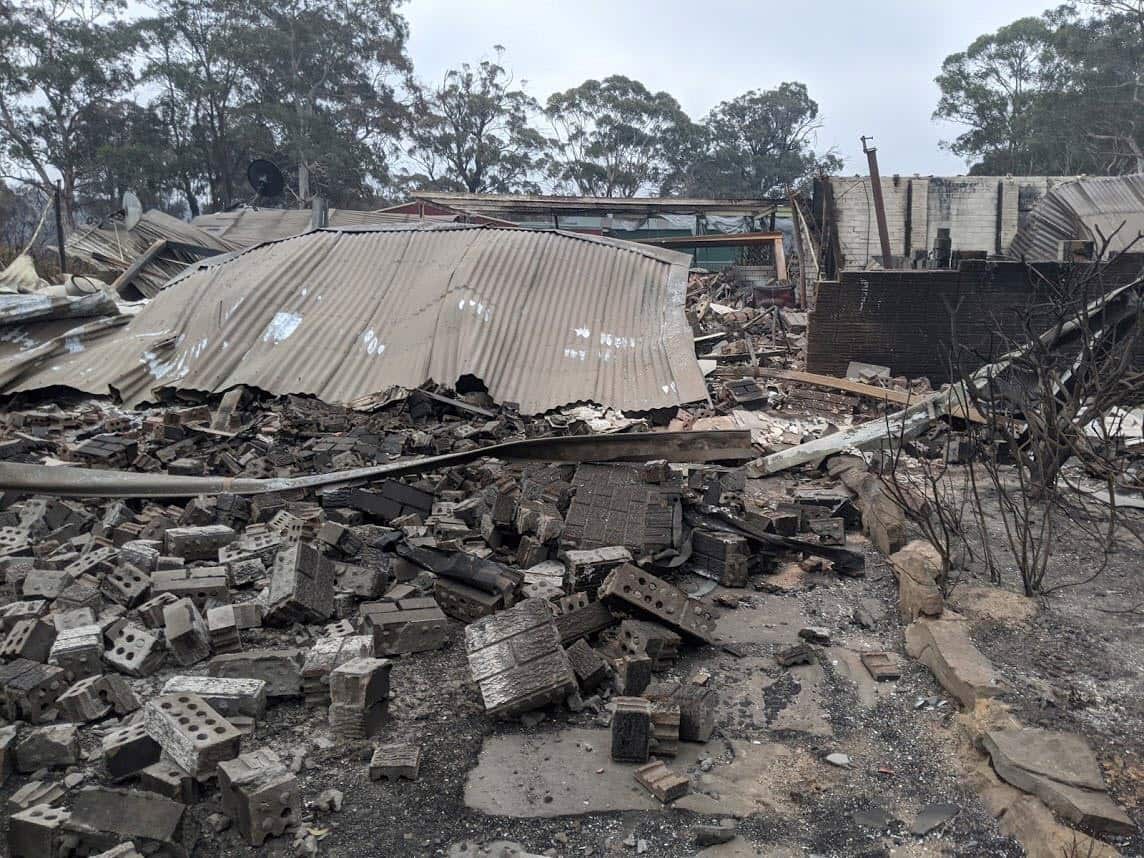 Hindu temple destroyed in bushfire