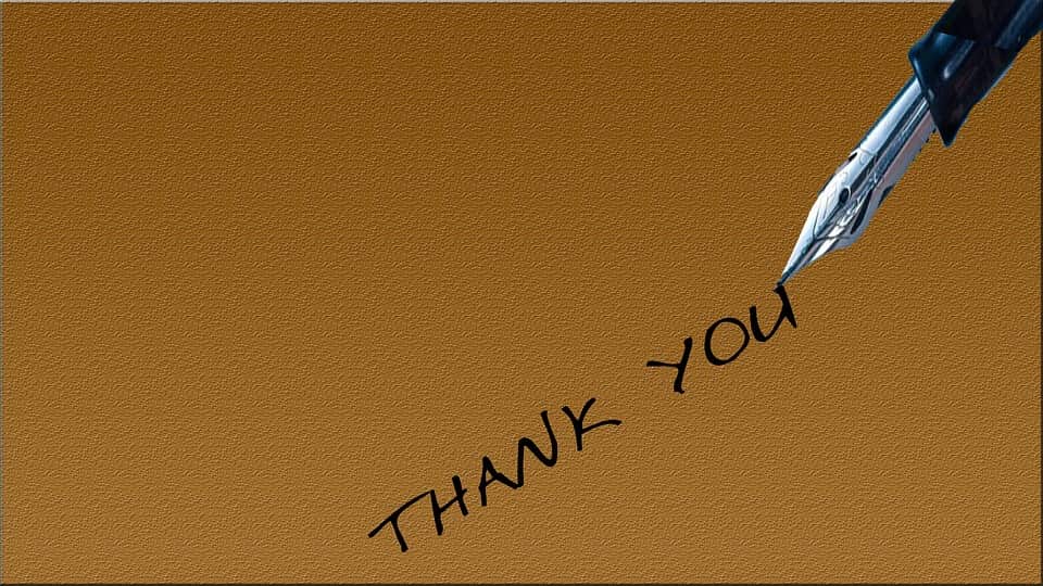 thank you note