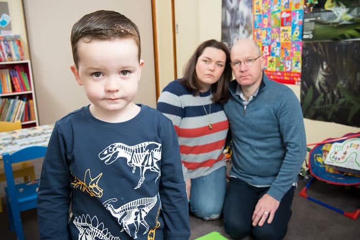 Darragh Hyde with his parents Christine and Anthony.