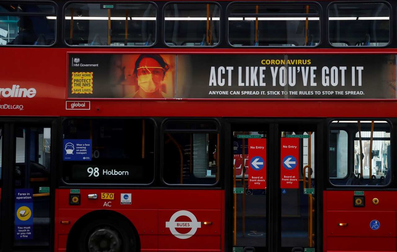 The British coronavirus education campaign in London 