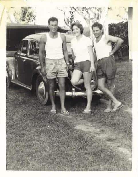 Kruno and Marija Raljevic, Tomislav Finka in Queensland, 1961