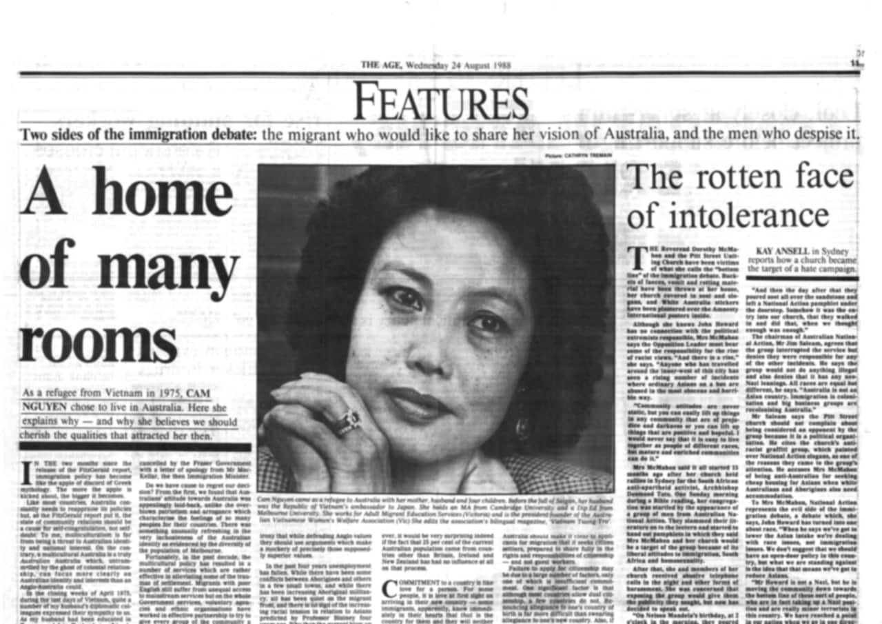 Huynh Bich Cam's feature on the Age newspaper