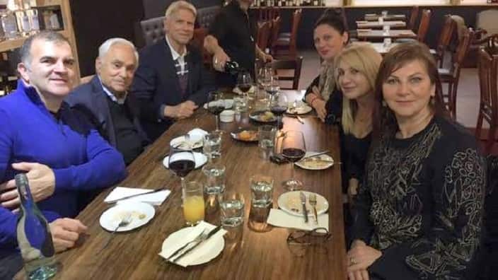 Professor Petros Themelis with members of the Melbourne's Papaflessas Social Club. 