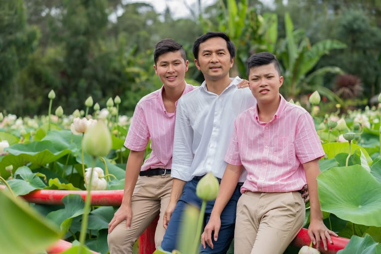 Anh Tấn Hiệp tâm sự, hai con trai của anh là “những chàng trai ngọt ngào”.