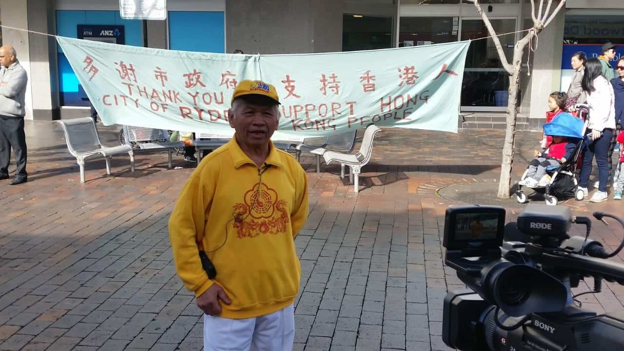 Mr. William Ho led the Lion Dance to thank the City of Ryde support Hong Kong people.