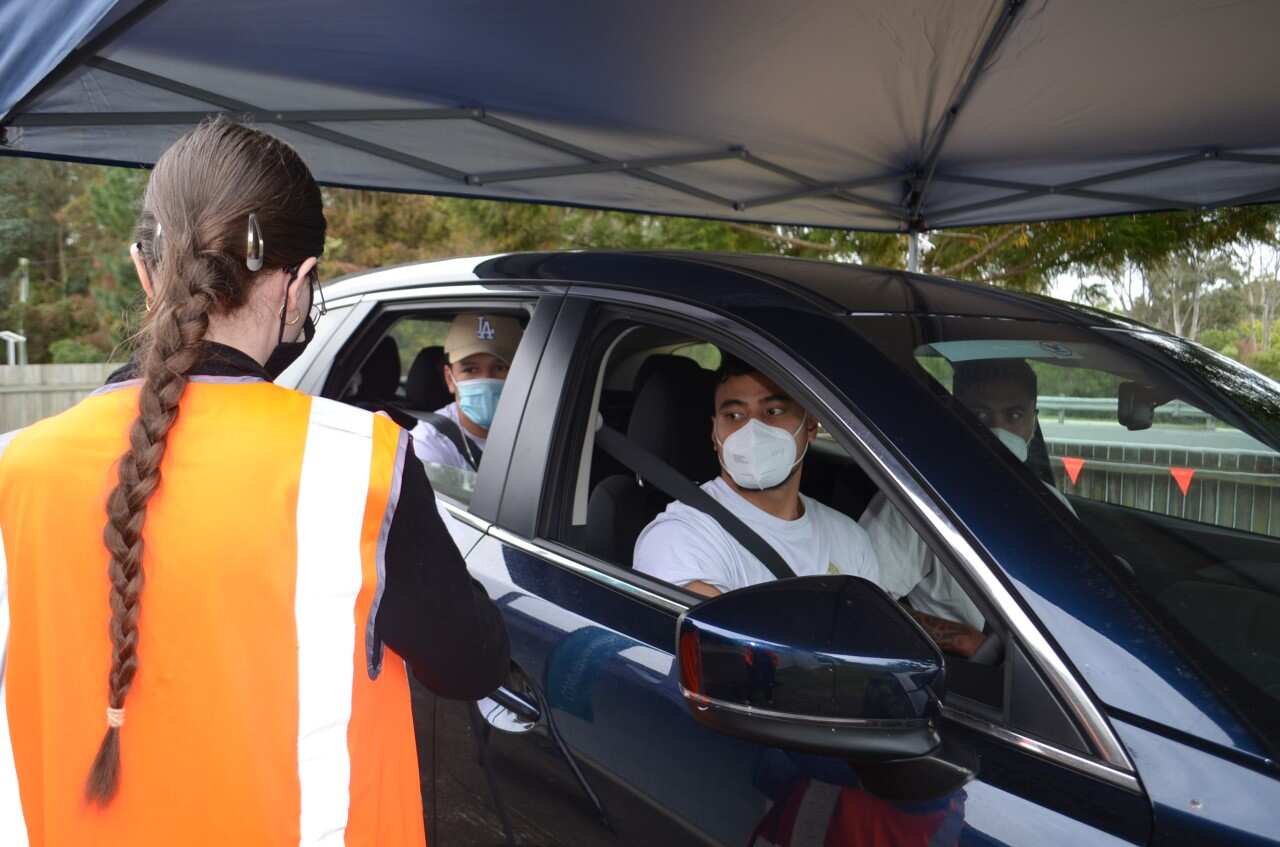 The drive-through vaccination centre
