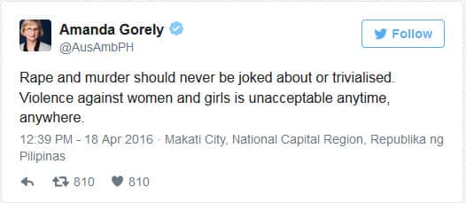 Amanda Gorely's tweet