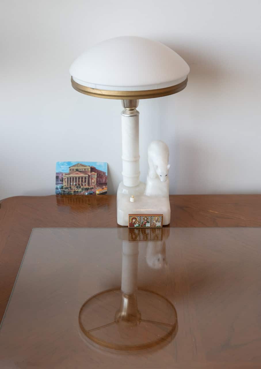 Lily's parents gave her this lamp as a present.