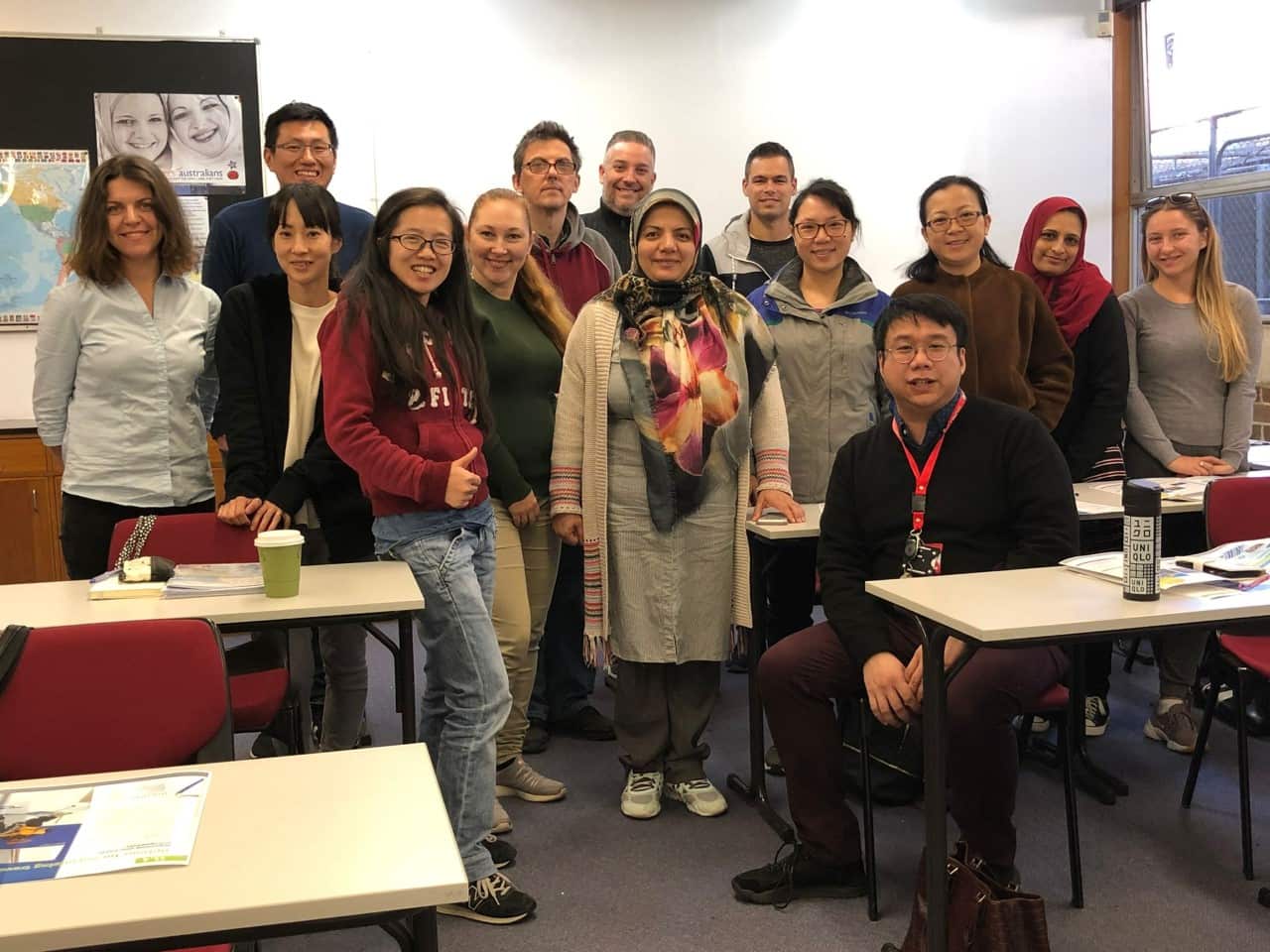 Nelson Lo and his interpreting classmates