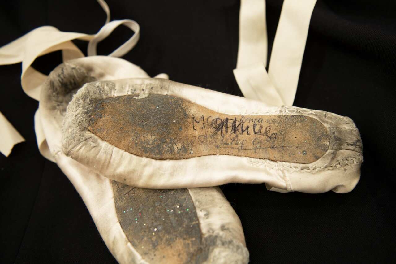 Point shoes brought from Russia