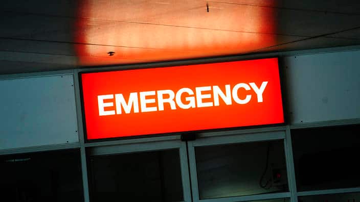 An emergency department sign at the Alfred Hospital in Melbourne, Friday, May 18, 2012. (AAP Image/Julian Smith) NO ARCHIVING