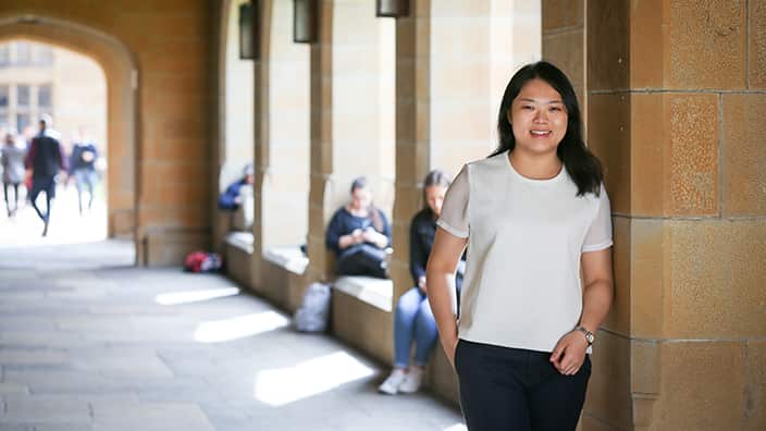 Sydney University - 30th August 2016. International Student Ambassador Tian Qin (Model release: ER20160830-Student Ambassador -00310)