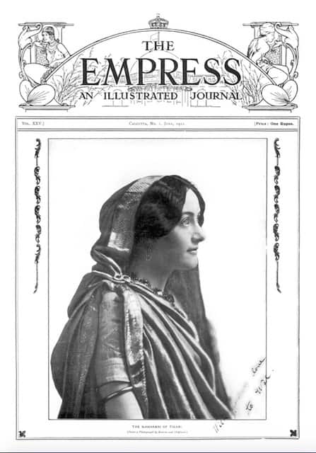 Elsie as Princess On the cover of The Empress journal, Calcutta, June 1911: