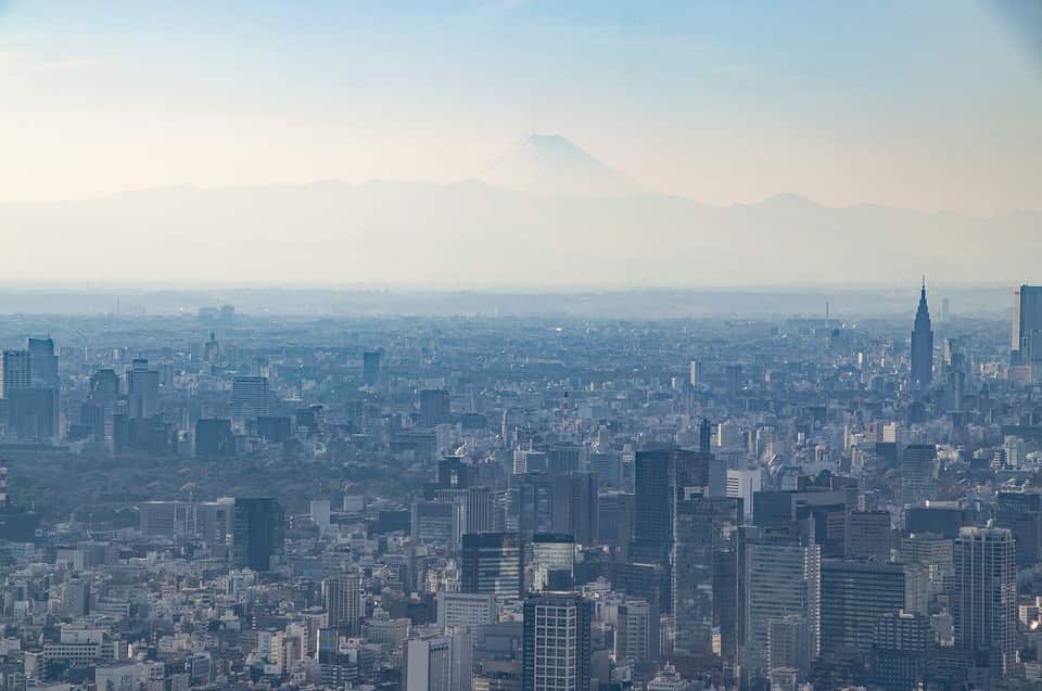 Tokyo with Mt Fuji at the background