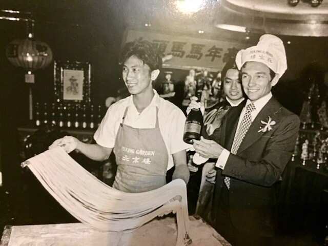 Tommy was awarded a bottle of wine by John Moore, 