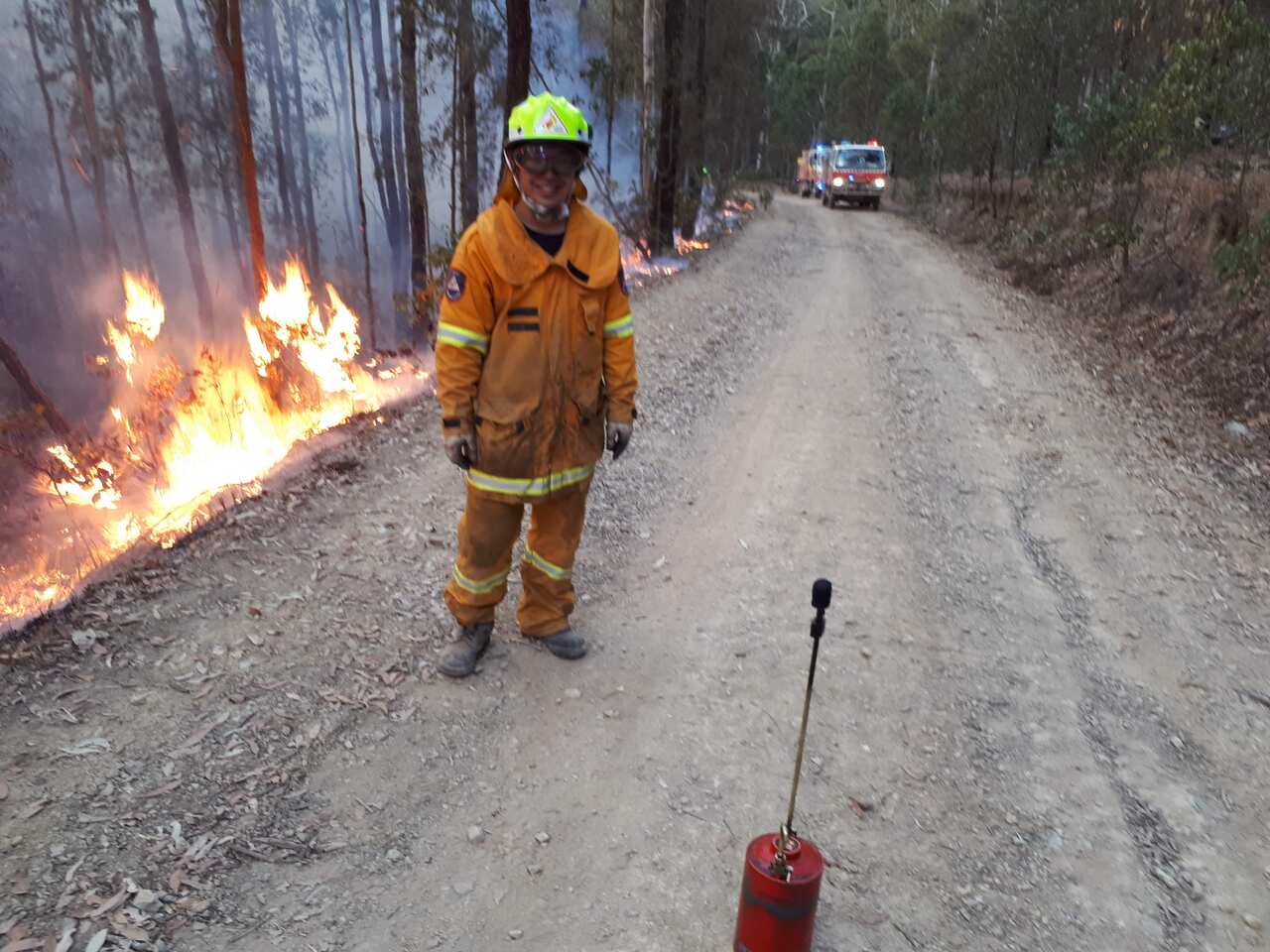 Volunteer firefighter Tony Xu