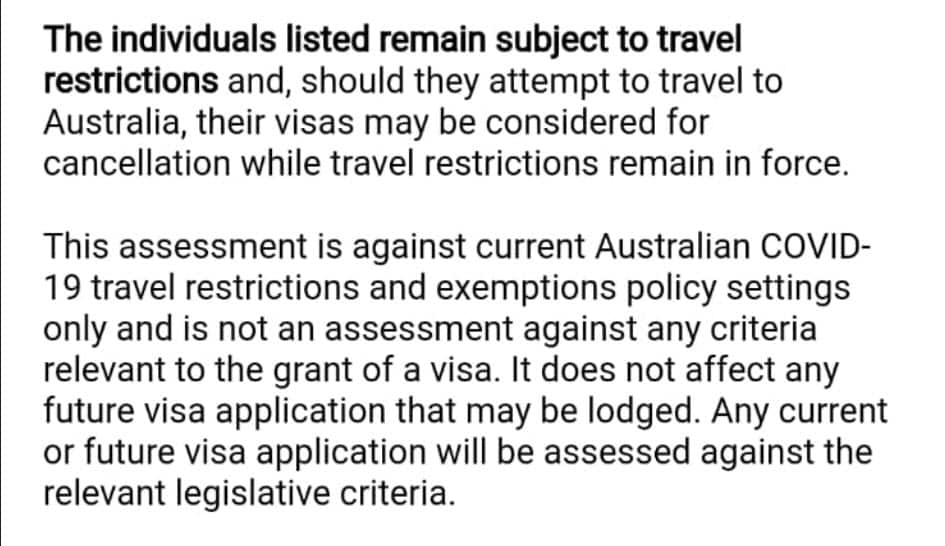 Akanki Patel's travel exemption to Australia has been rejected five times.