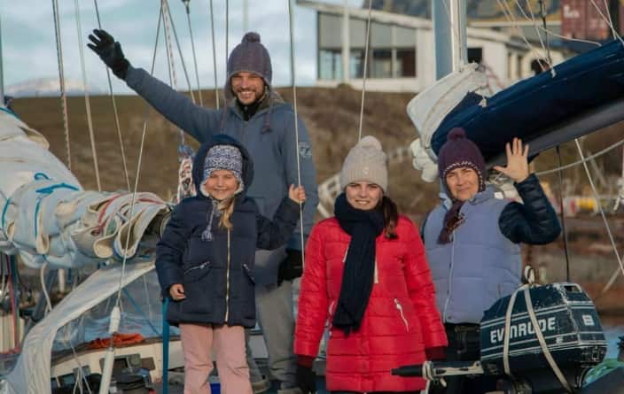Klochkov Family travels on yacht around the world