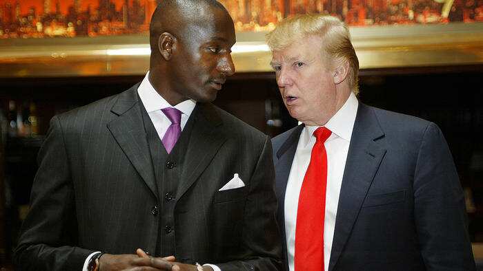 Donald Trump and His Latest "Apprentice" Randal Pinkett Search for the Next "Apprentice" Candidates