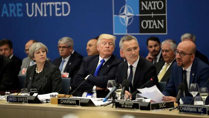 British Prime Minister Theresa May, U.S. President Donald Trump