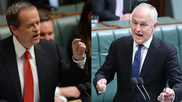 PM Malcolm Turnbull and Opposition Leader Bill Shorten