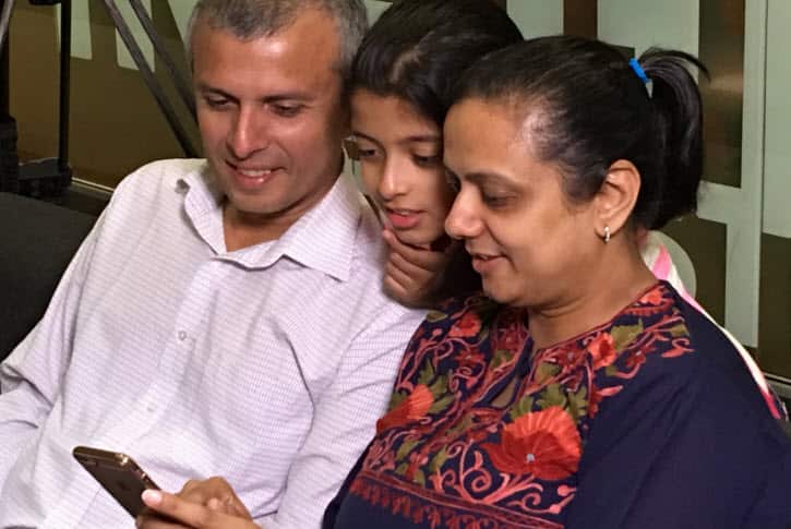 Udani family at SBS Studio in Sydney