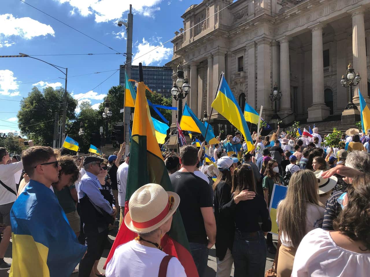 Rally in support of Ukraine, Melbourne, 10.04.22