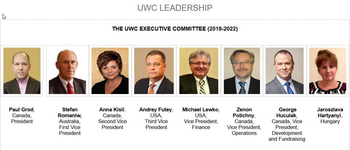 The UWC (Ukrainian World Congress) leadership.