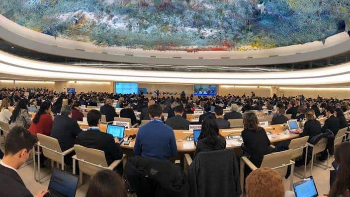 The United Nations Human Rights Council’s meeting room