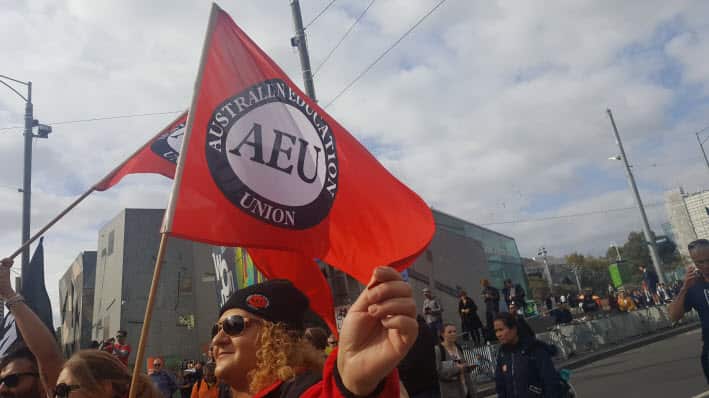 "What we actually want is a large pay rise. We don't want a tax cut." Victorian Trades Hall Council secretary Luke Hilakari 