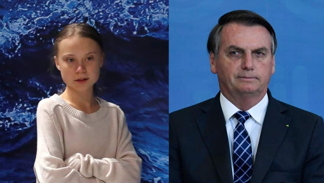 Greta Thunberg and Jair Bolsonaro