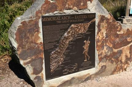 Plaque commemorating the Memorial Arch at Eastern View