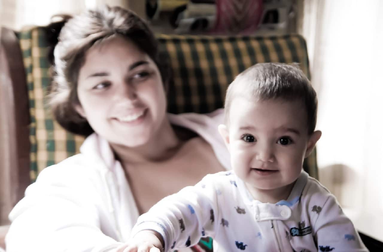 Stock image mother and child.