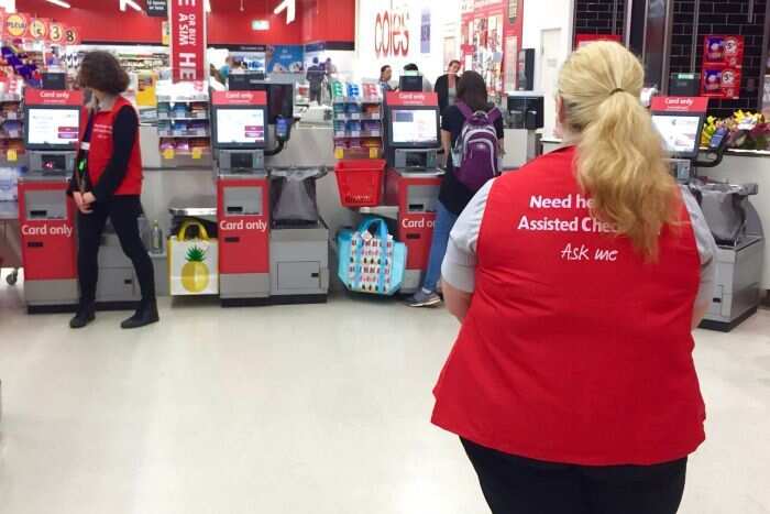 بخش پرداخت سلف سرویس در یکی از فروشگاه های کولز