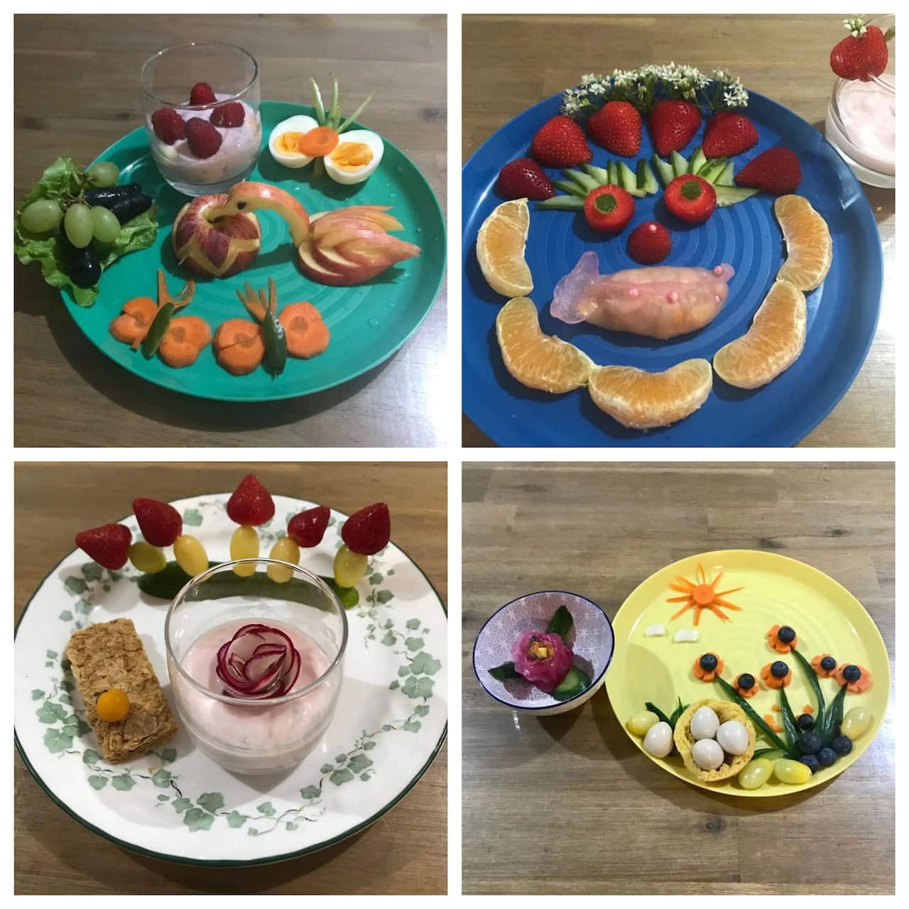 外婆准备的精致早餐