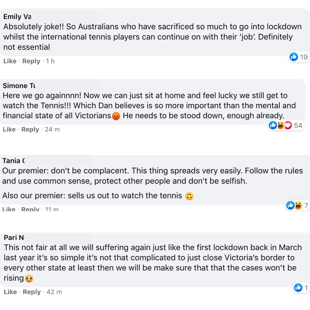 Infuriating comments about Victoria new lockdown 