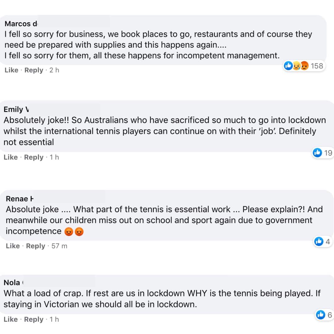 Infuriating comments about Victoria new lockdown 