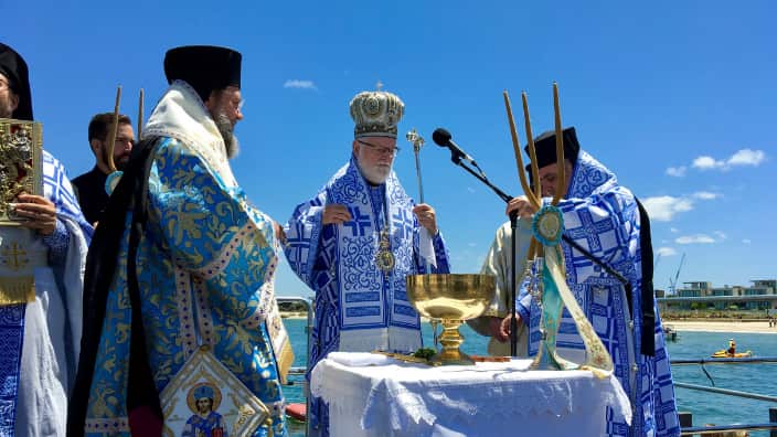a combined celebration for all Parishes in Melbourne celebrated by Their Graces Bishop Ezekiel of Dervis and Bishop Iakovos of Miletoupolis together with all the Clergy of Melbourne.