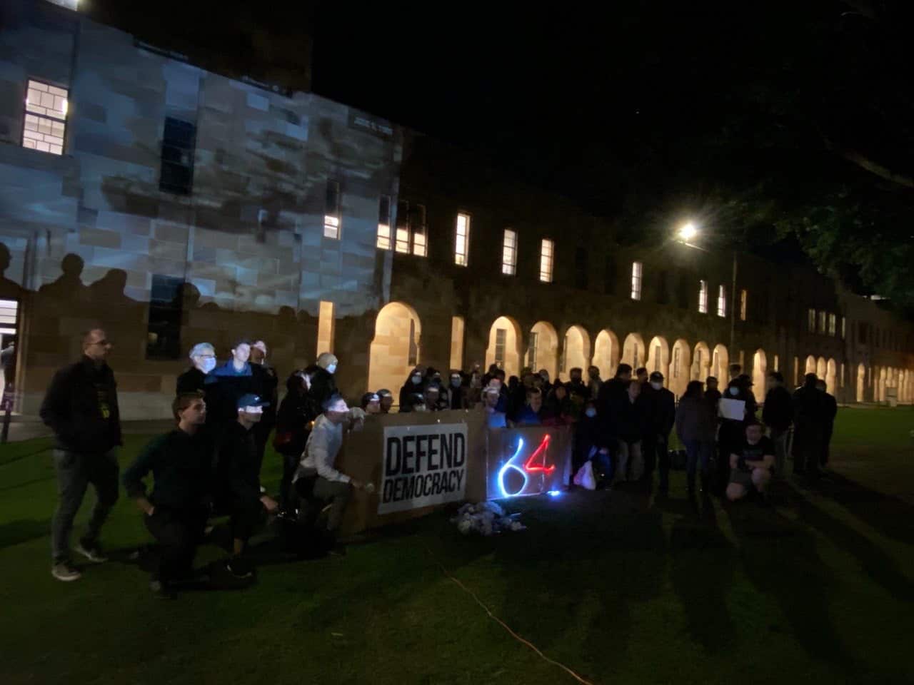 Commemoration of Tianmen crackdown in 1989 in UQ.