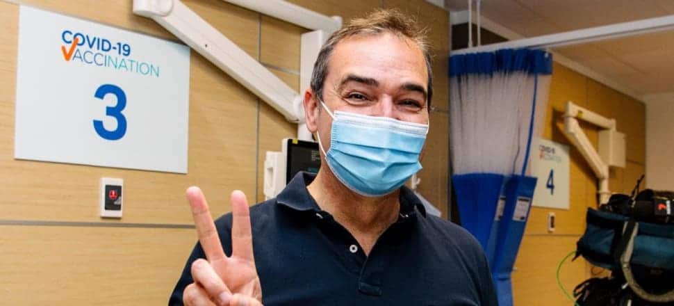 SA Premier after having a jab.