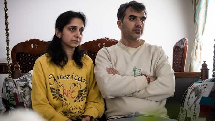 Manant Vaidya with his wife Hiral, left, His parents, sister, brother-in-law, and two young nieces died in the crash of an Ethiopian Airlines