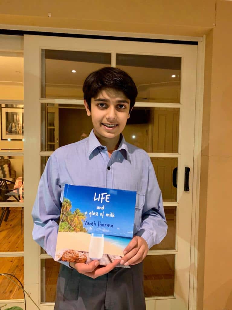 Vansh sharma author of Life and a glass of milk