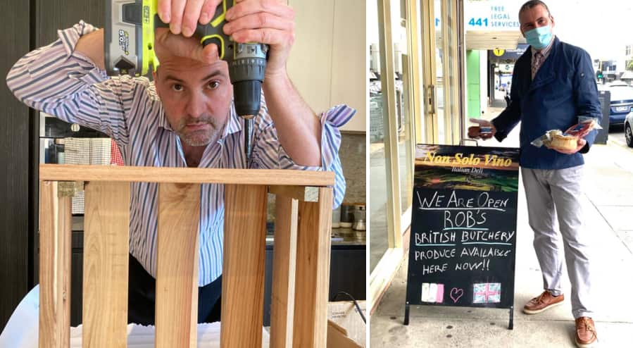 Marco Vanuzzo al lavoro nel suo locale di Frankston