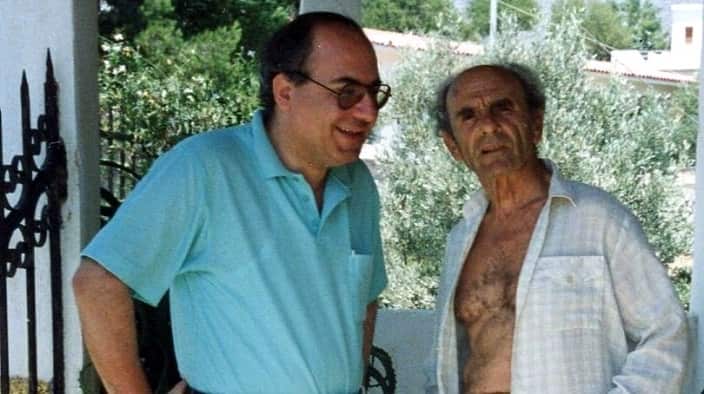 Author and academic John Vasilakakos with Greek Australian poet Dimitris Tsaloumas