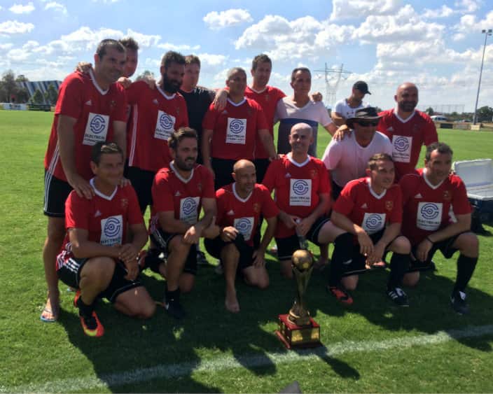 The winners over 35's Lalor Sloga Utd